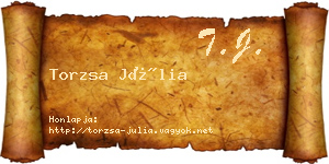 Torzsa Júlia névjegykártya